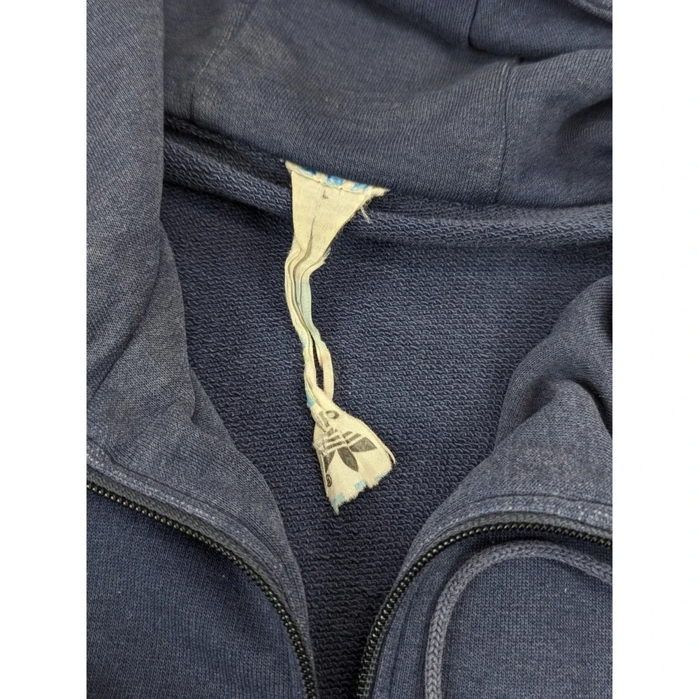 Vintage Adidas Colorblock Full Zip Hoodie Mens Large Navy Red Blue 80s‎ 90s Logo